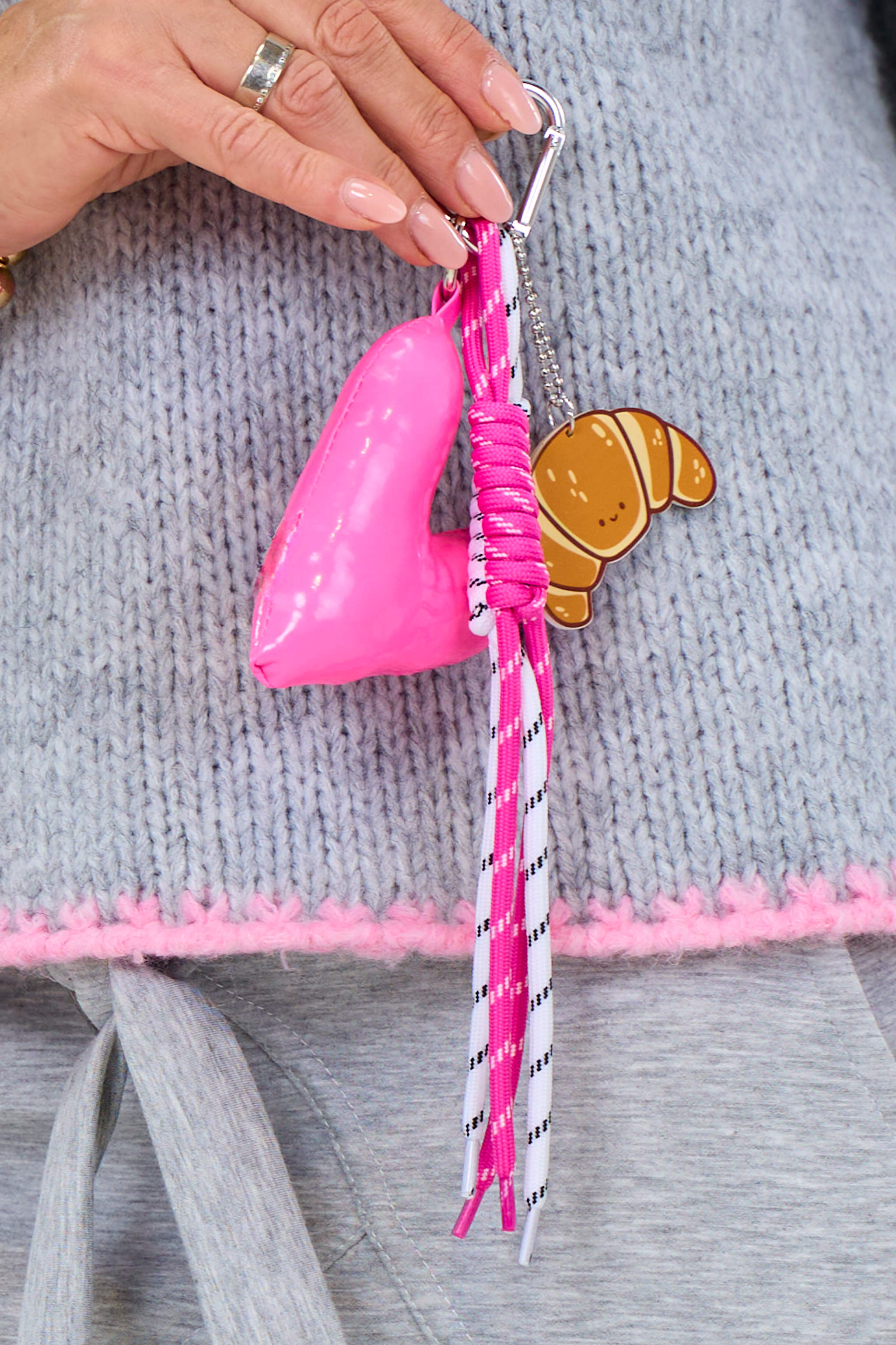 Anhänger HERZ, rosa-pink – Bild 2