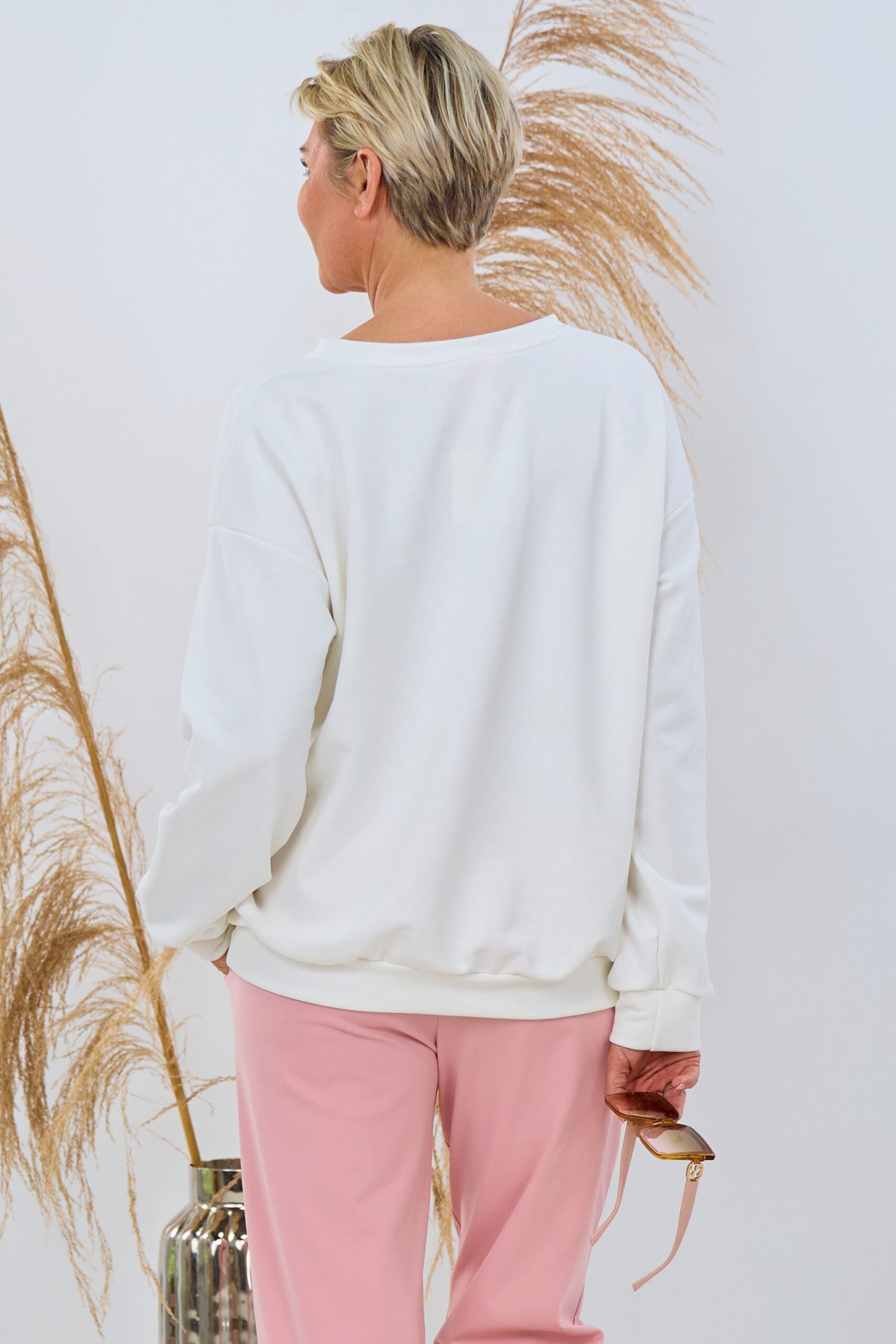Sweaty PARIS, ecru-rosa – Bild 3