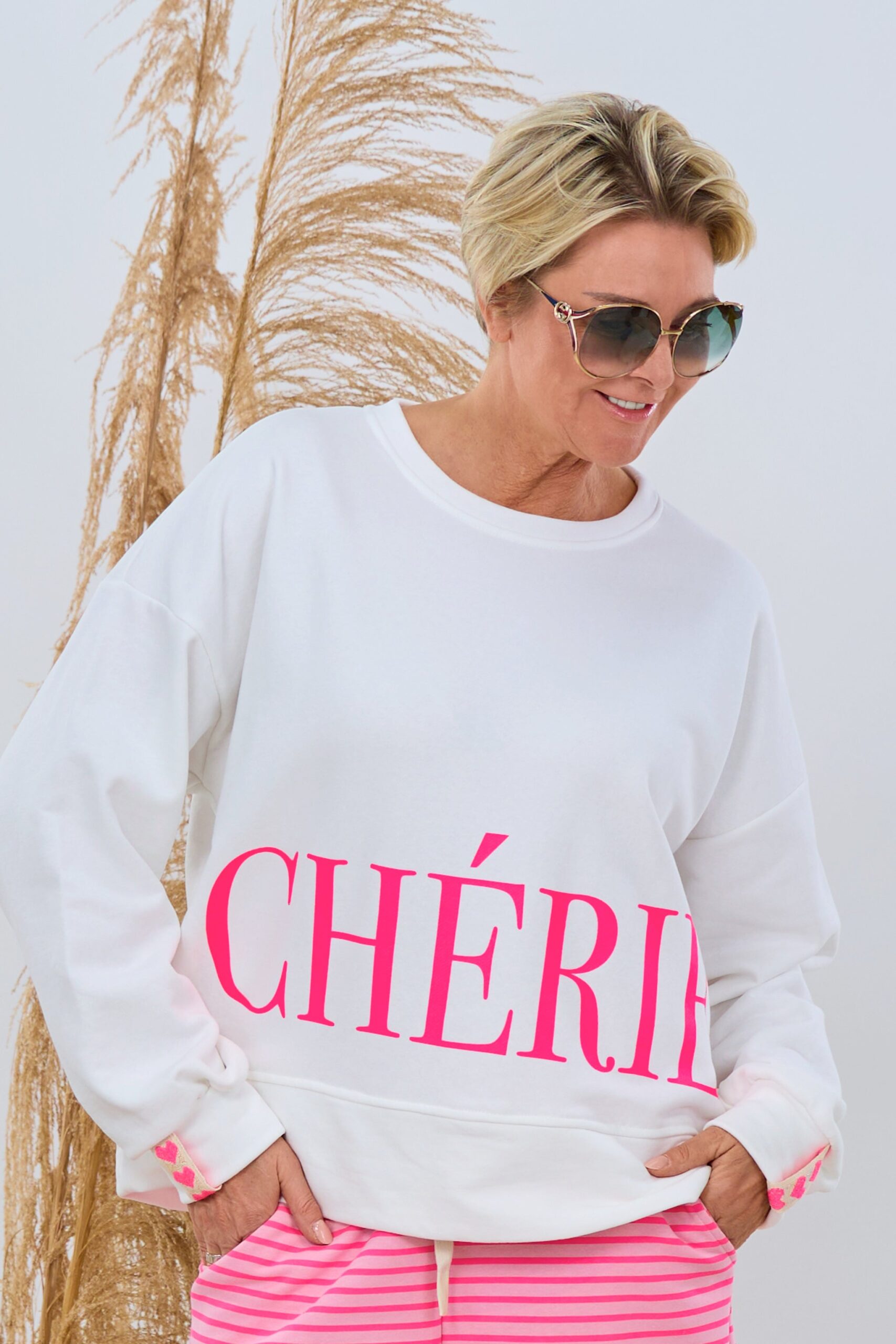 Sweaty CHÉRIE, ecru-pink