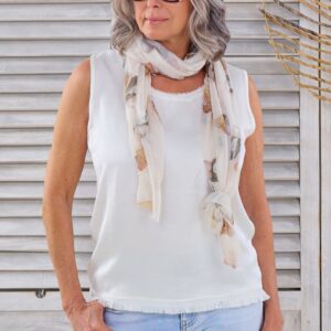 Feines Tuch mit Bärchen, beige