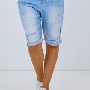 Jeans-Shorts im used look, denim