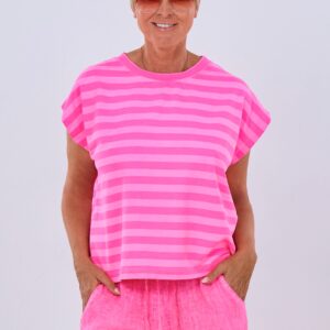Geringeltes Sweaty, neon pink-rosa