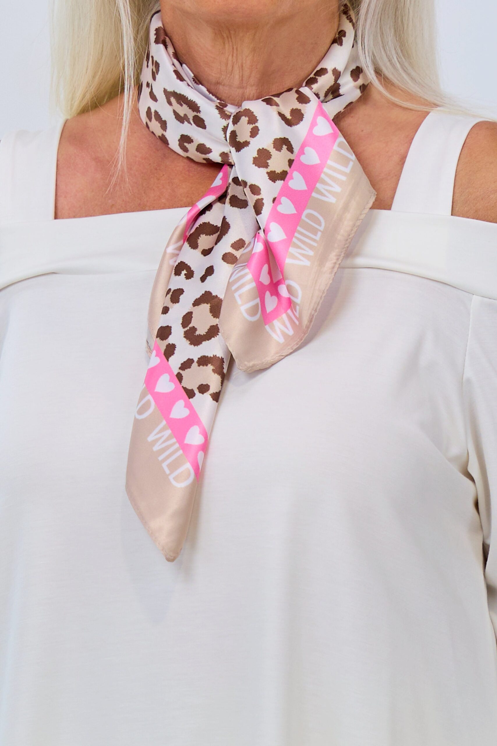 Satin Tuch, leo-rosa – Bild 2