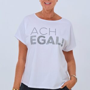 T-Shirt ach egal, weiß-schwarz