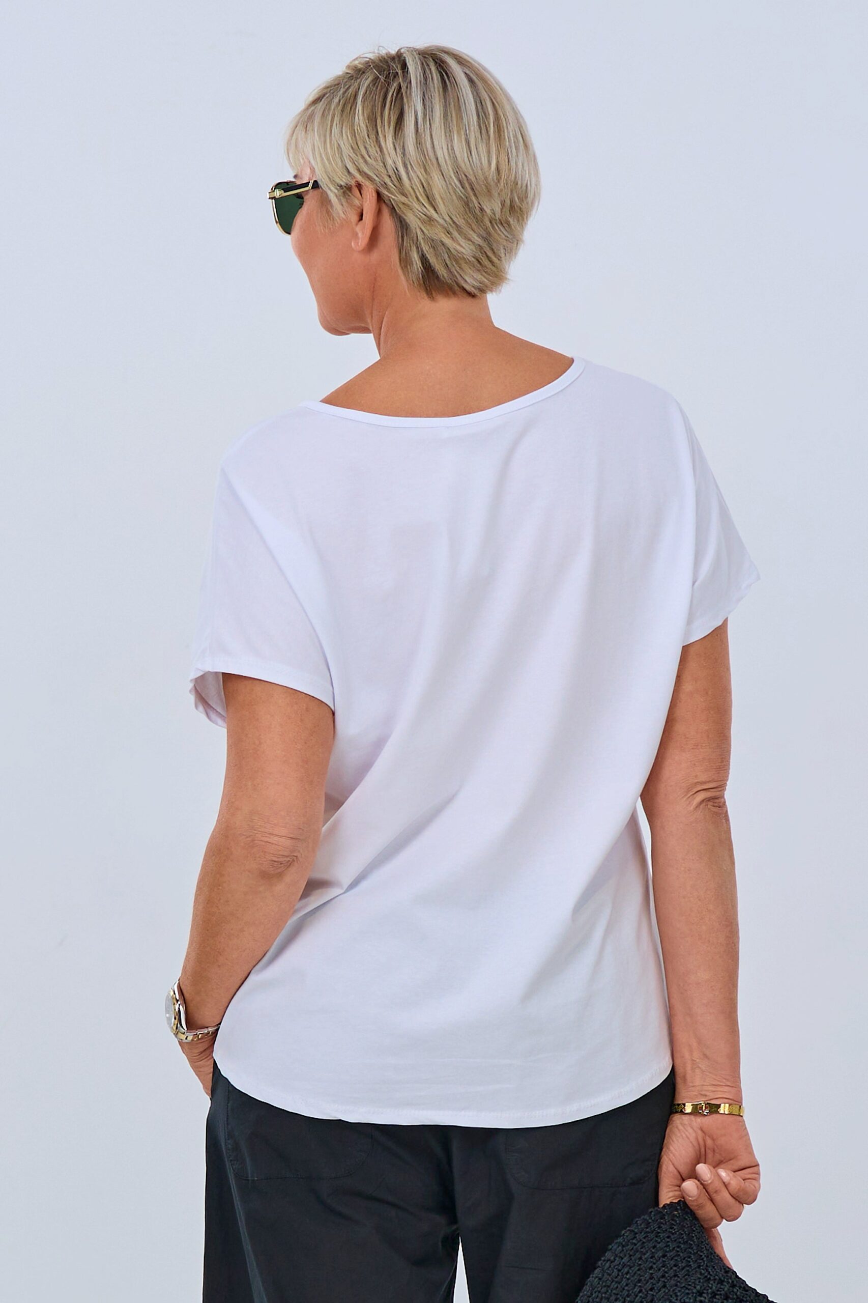 T-Shirt ach egal, weiß-schwarz – Bild 2
