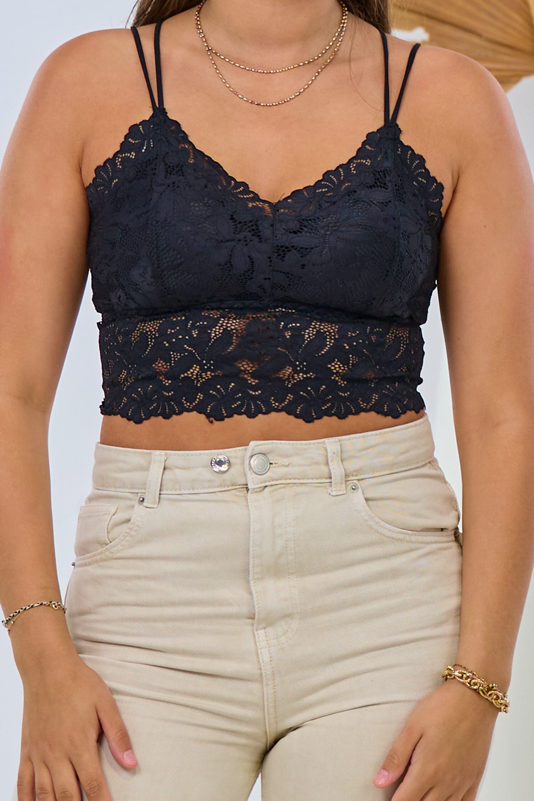 Spitzen-Bustier, schwarz