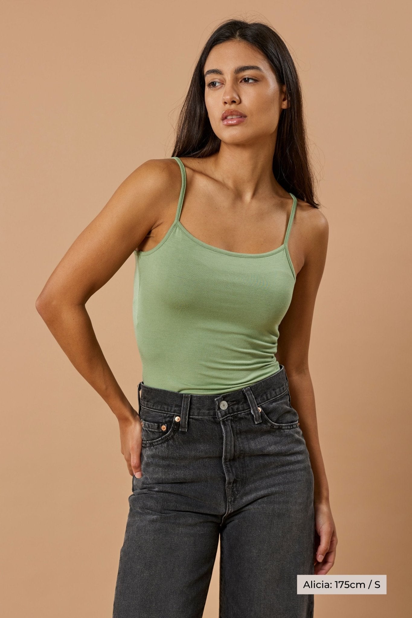 Spaghettiträger-Top Micromodal - Mintgrün