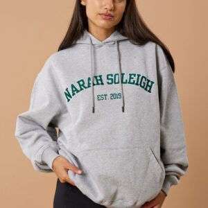 College Hoodie Bio-Baumwolle - Grau Melange