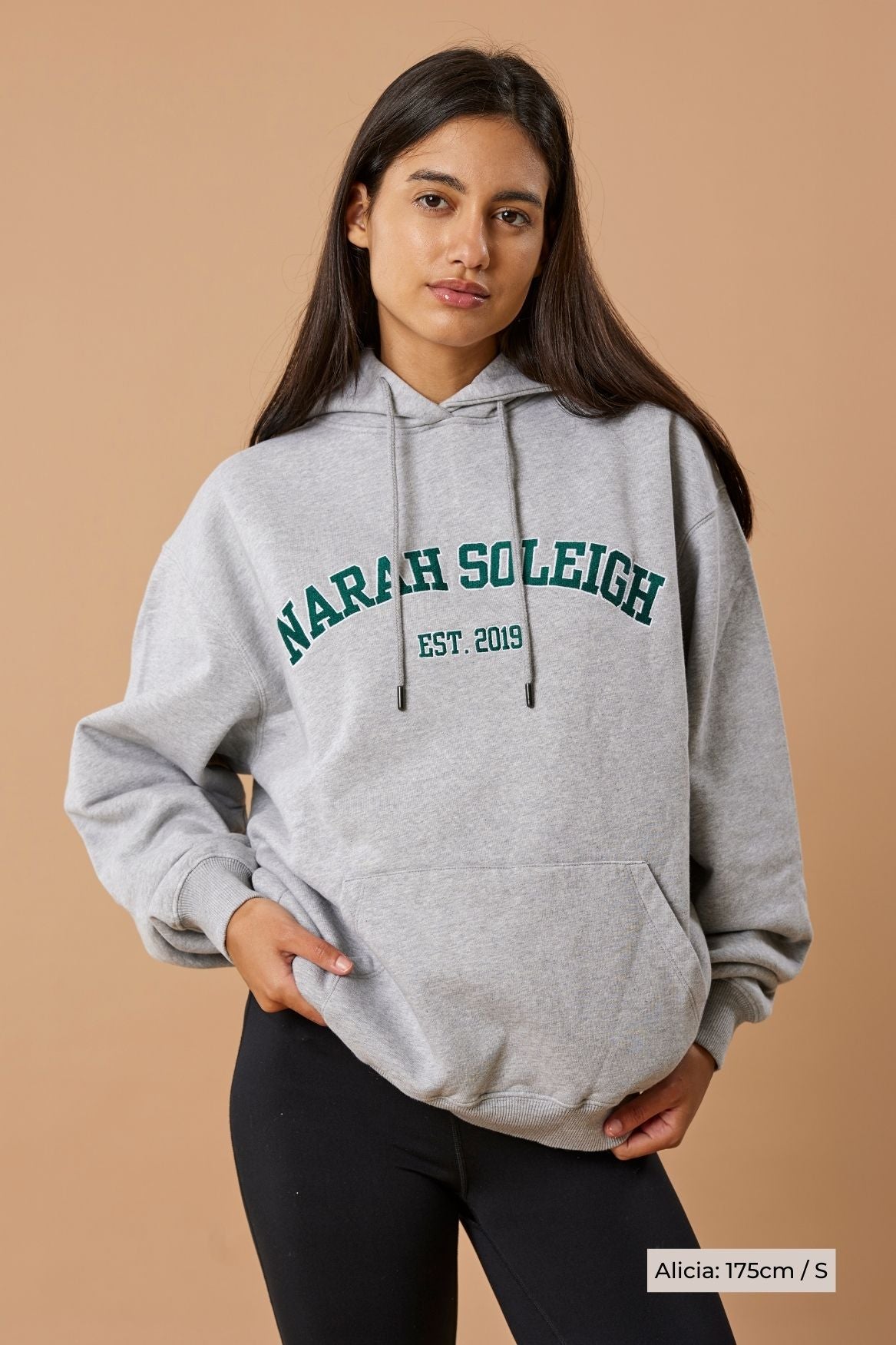 College Hoodie Bio-Baumwolle - Grau Melange