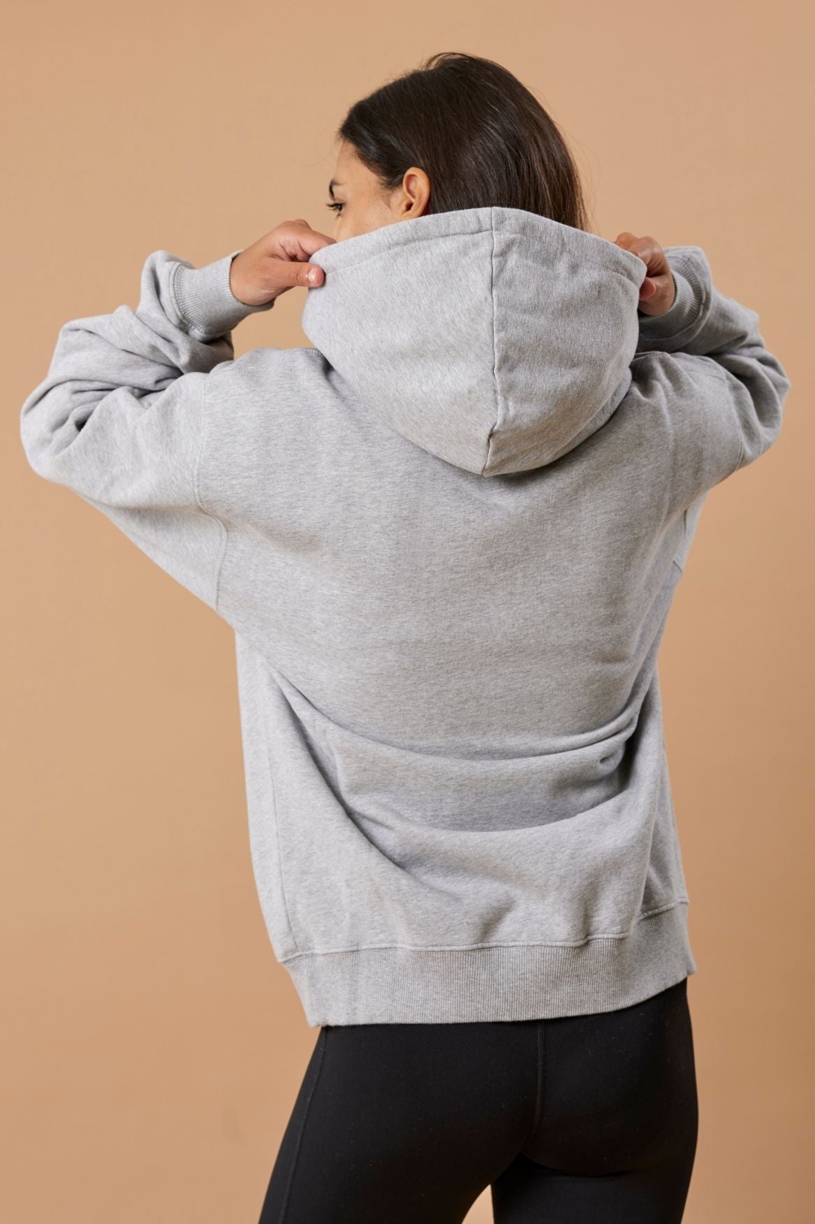 College Hoodie Bio-Baumwolle - Grau Melange – Bild 2