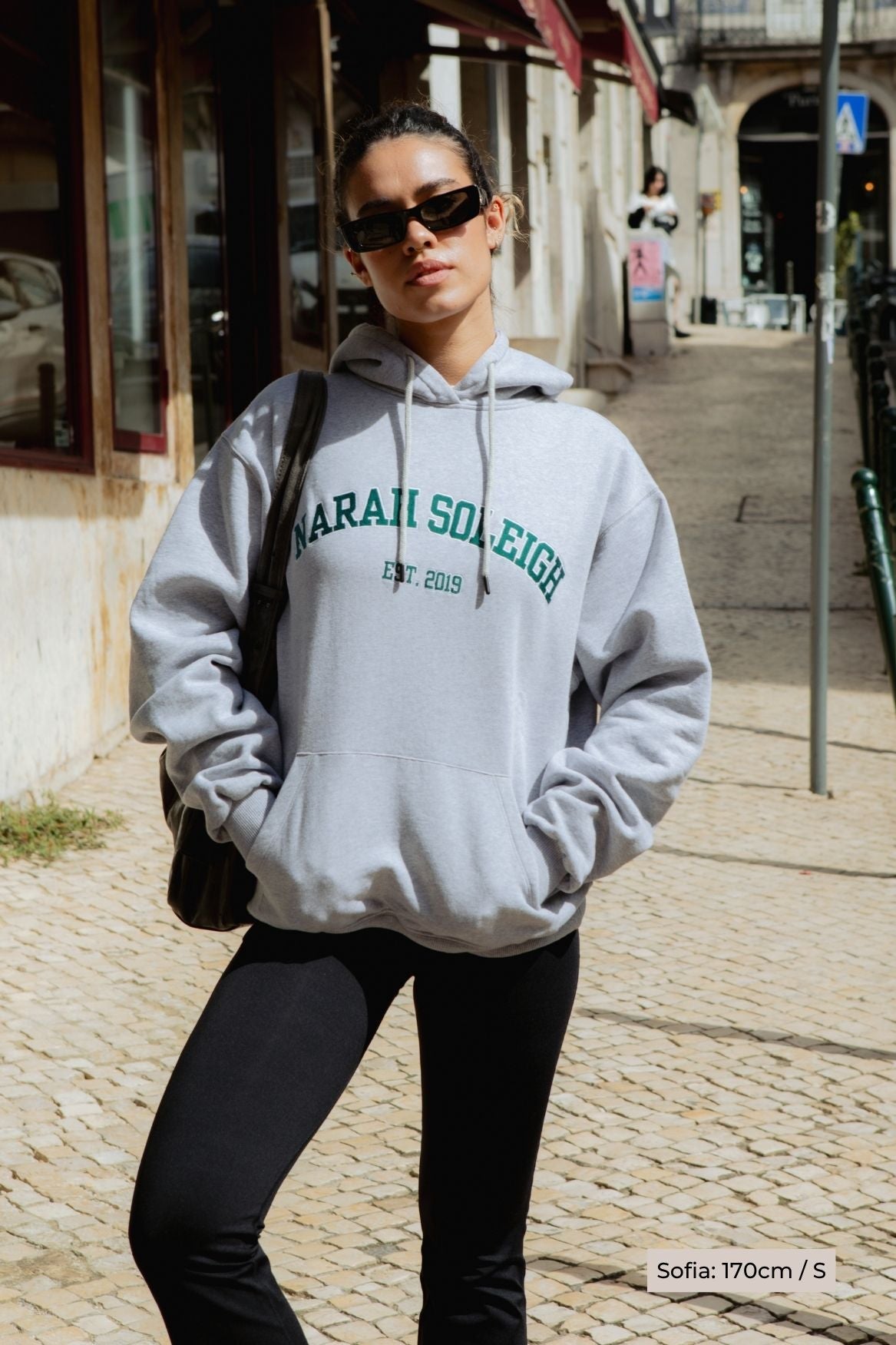 College Hoodie Bio-Baumwolle - Grau Melange – Bild 4