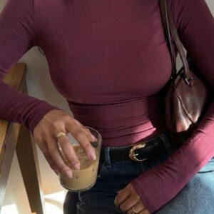 Longsleeve Liv Micromodal - Dark Cherry