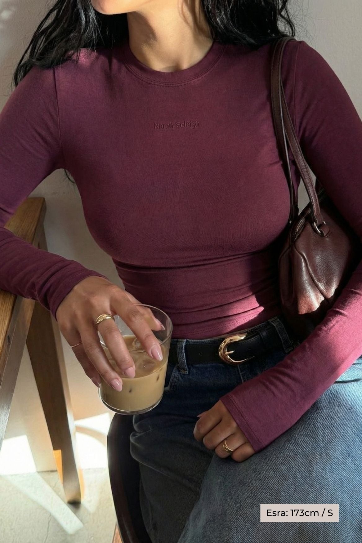 Longsleeve Liv Micromodal - Dark Cherry