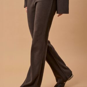 Straight Leg Pant Bio-Baumwolle - Chocolate Rib