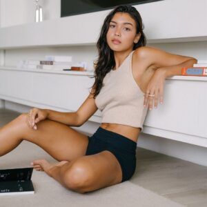 Tank Top Ines Bio-Baumwolle - Beige Melange