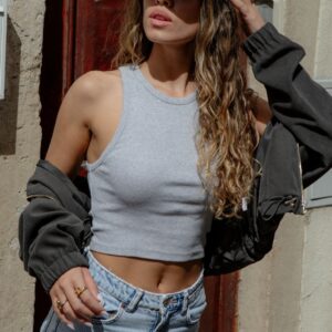 Tank Top Ines Bio-Baumwolle - Grau Melange