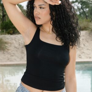 Wendbares Tank Top Micromodal - Schwarz