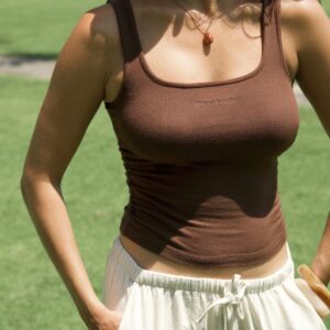 Wendbares Tank Top Micromodal - Chocolate