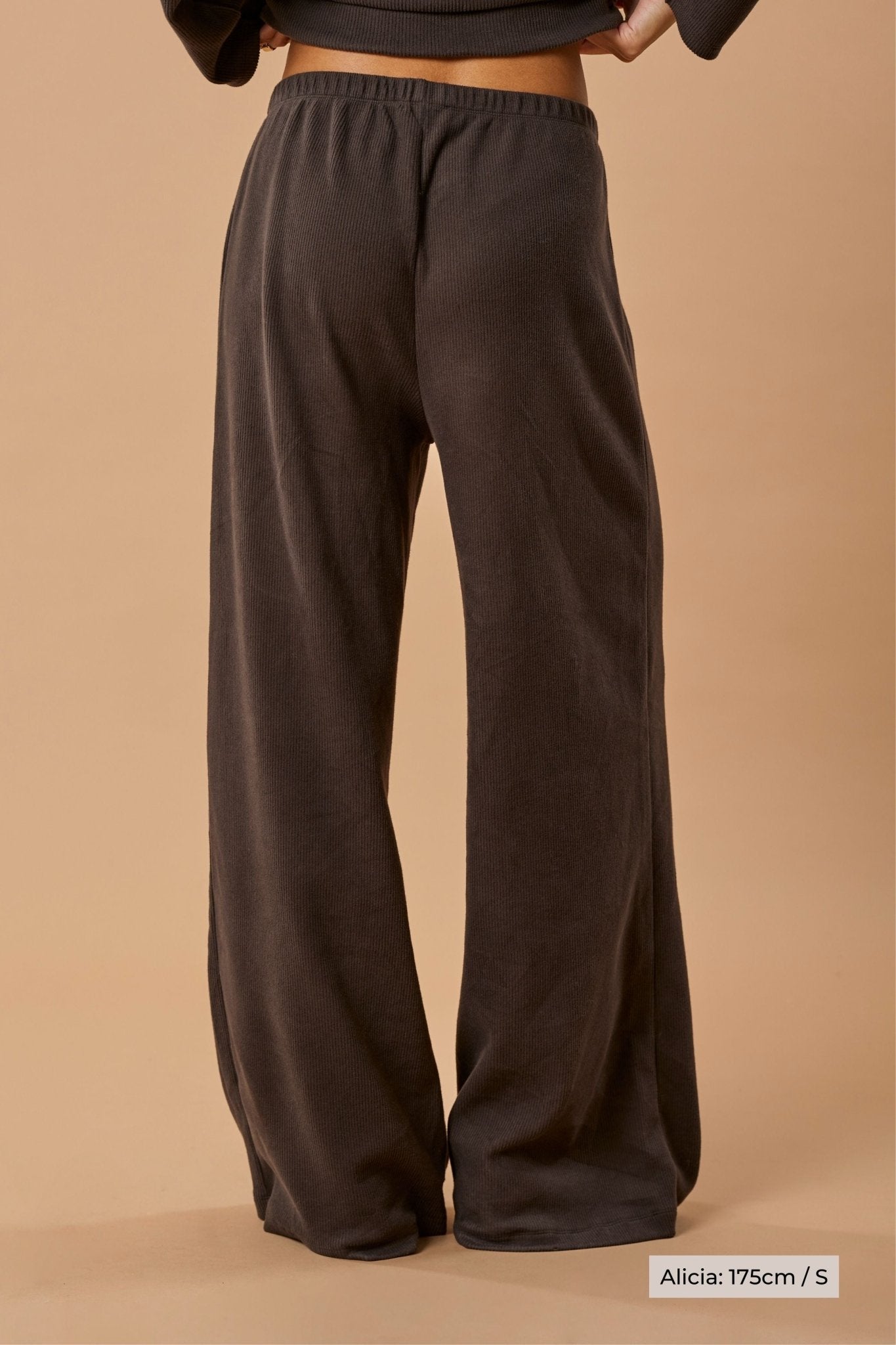 Wide Leg Pant Bio-Baumwolle - Chocolate Rib