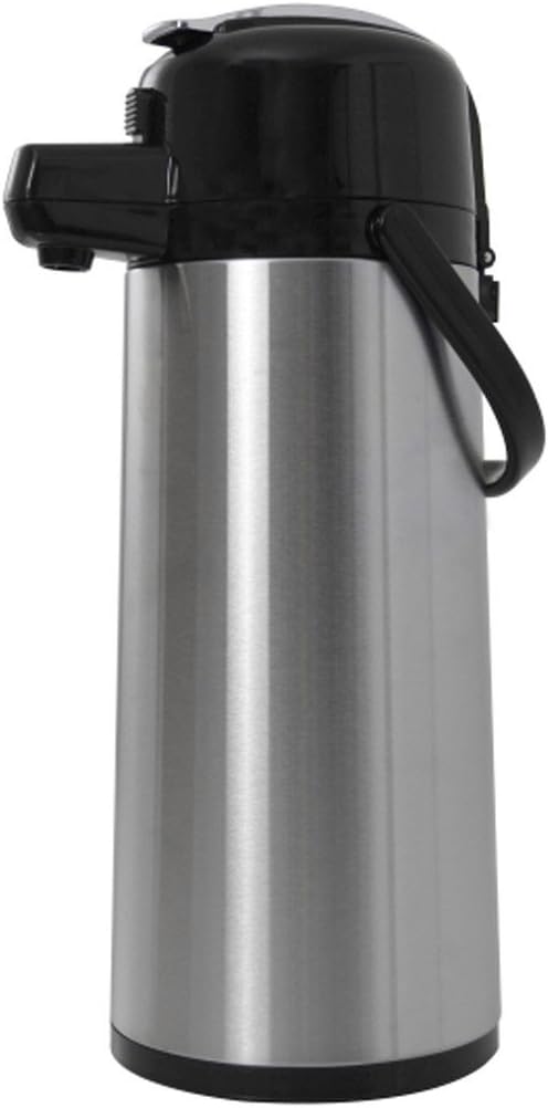 Saro Thermo Kaffeemaschine mit Korbfilter und Thermoskanne Industriekaffeemaschine mit Pumpkanne (2,2 Liter, ca. 10 Tassen Kaffee, Brüh- & Warmhaltefunktion), silber – Bild 6
