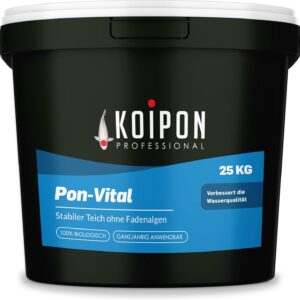 KOIPON Pon-Vital 25 kg, Die 100% biologische Alternative zum Fadenalgenvernichter gegen Algenwachstum und Fadenalgen im Gartenteich