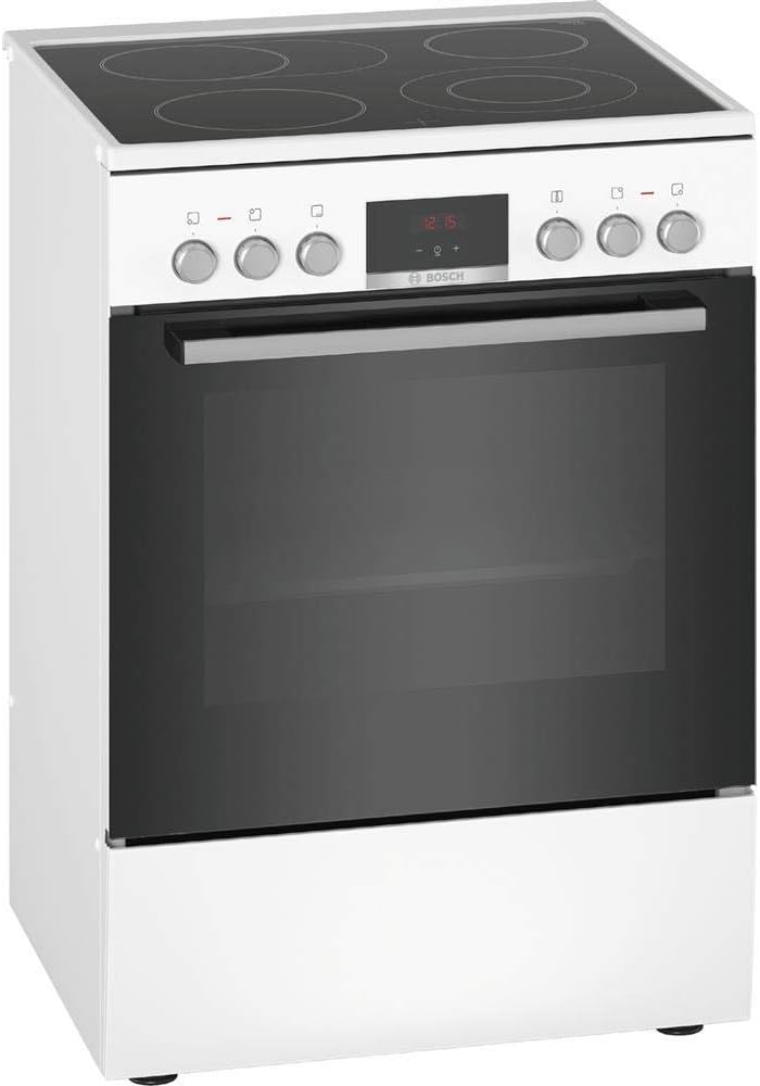 Bosch HKR39C250 Serie 4 Elektro-Standherd, 60 cm breit, EcoClean Direct Reinigungshilfe, 3D Heißluft Backen auf 3 Ebenen, LED-Display-Steuerung, erweiterbare Kochzone für großes Kochgeschirr – Bild 2