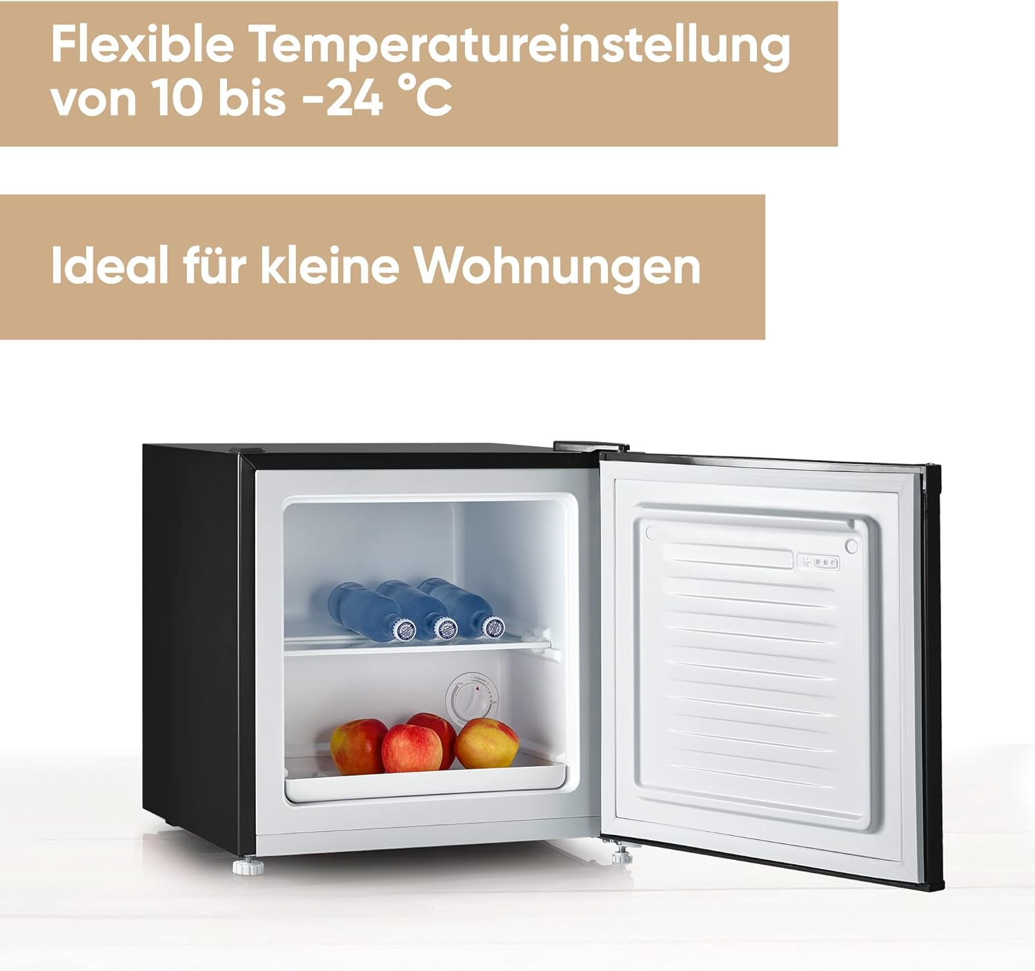 SEVERIN Retro Mini Kühl-/Gefrierbox (31 l), Gefrierschrank klein, Minikühlschrank mit flexibler Temperaturregelung, Tischkühlschrank, schwarz, GB 8880 – Bild 2