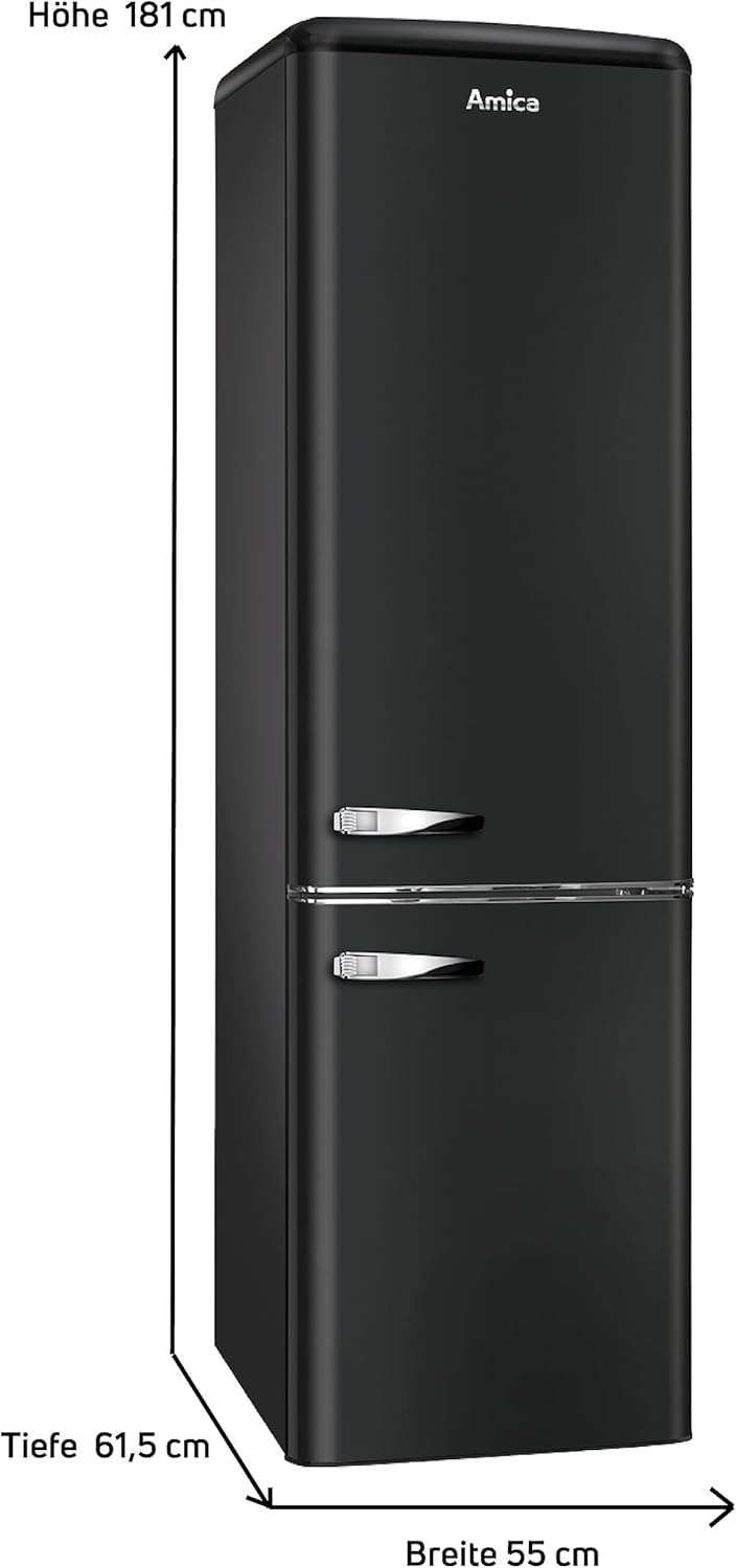 Amica KGCR 387 100 B Retro Kühl-/Gefrierkombination / Coffee Cream (Beige) / 181cm (H) x 55cm (B) x 62cm (T) / Retro-Design / Kühlschrank mit Gefrierfach – Bild 79