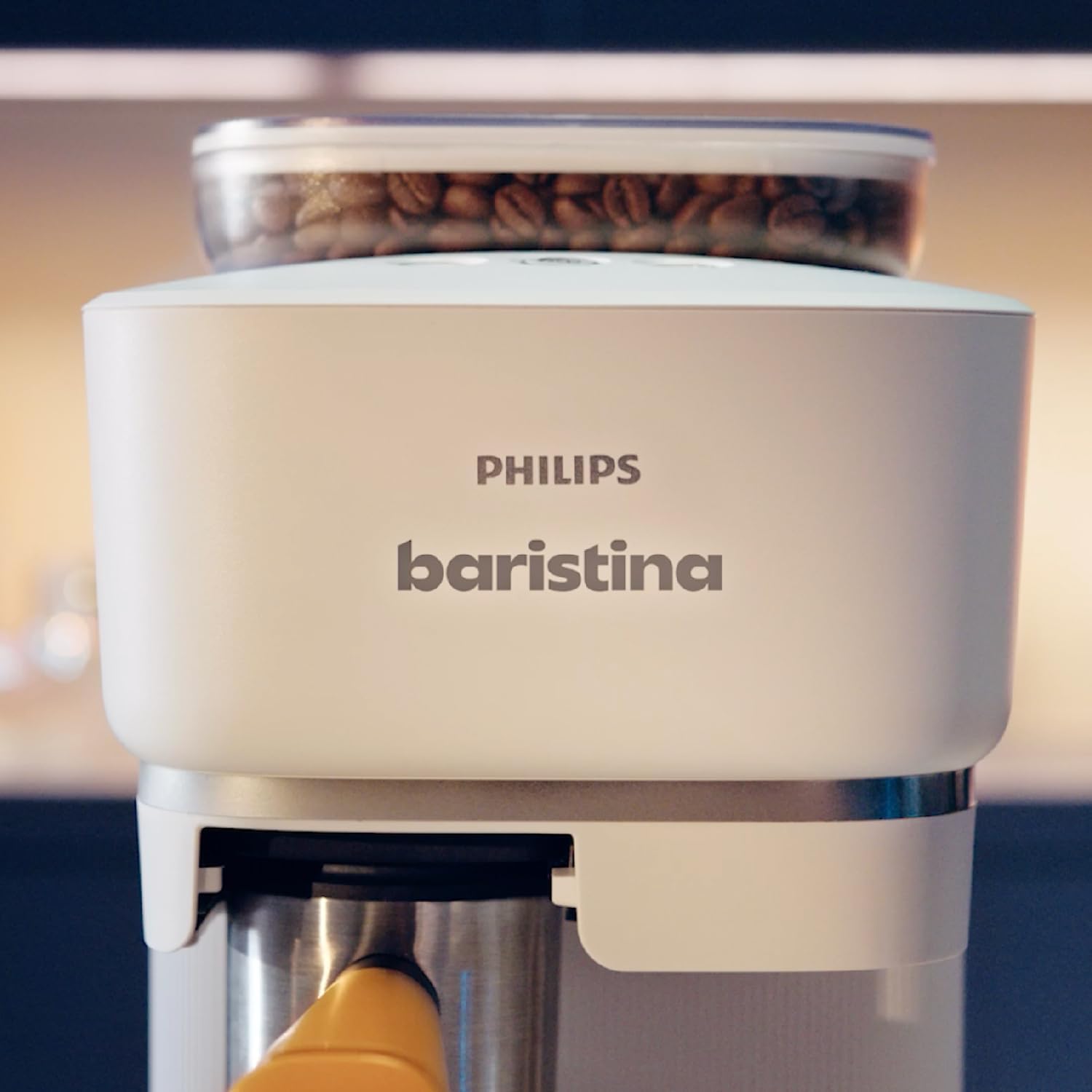 Philips Baristina Espressomaschine - Real Espresso- made simple. Kompakte Kaffeemaschine- Naturweiß mit weißem Siebträger- 16-bar-Pumpendruck- automatisches Mahlwerk- Cafe Crema (BAR300/00) – Bild 26