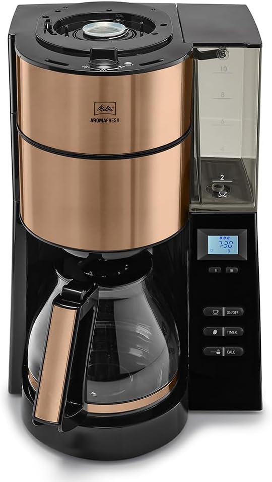 Melitta AromaFresh - Filterkaffeemaschine - mit Glaskanne - integriertes Mahlwerk - Timer Funktion - 10 Tassen - Pure Black – Bild 18