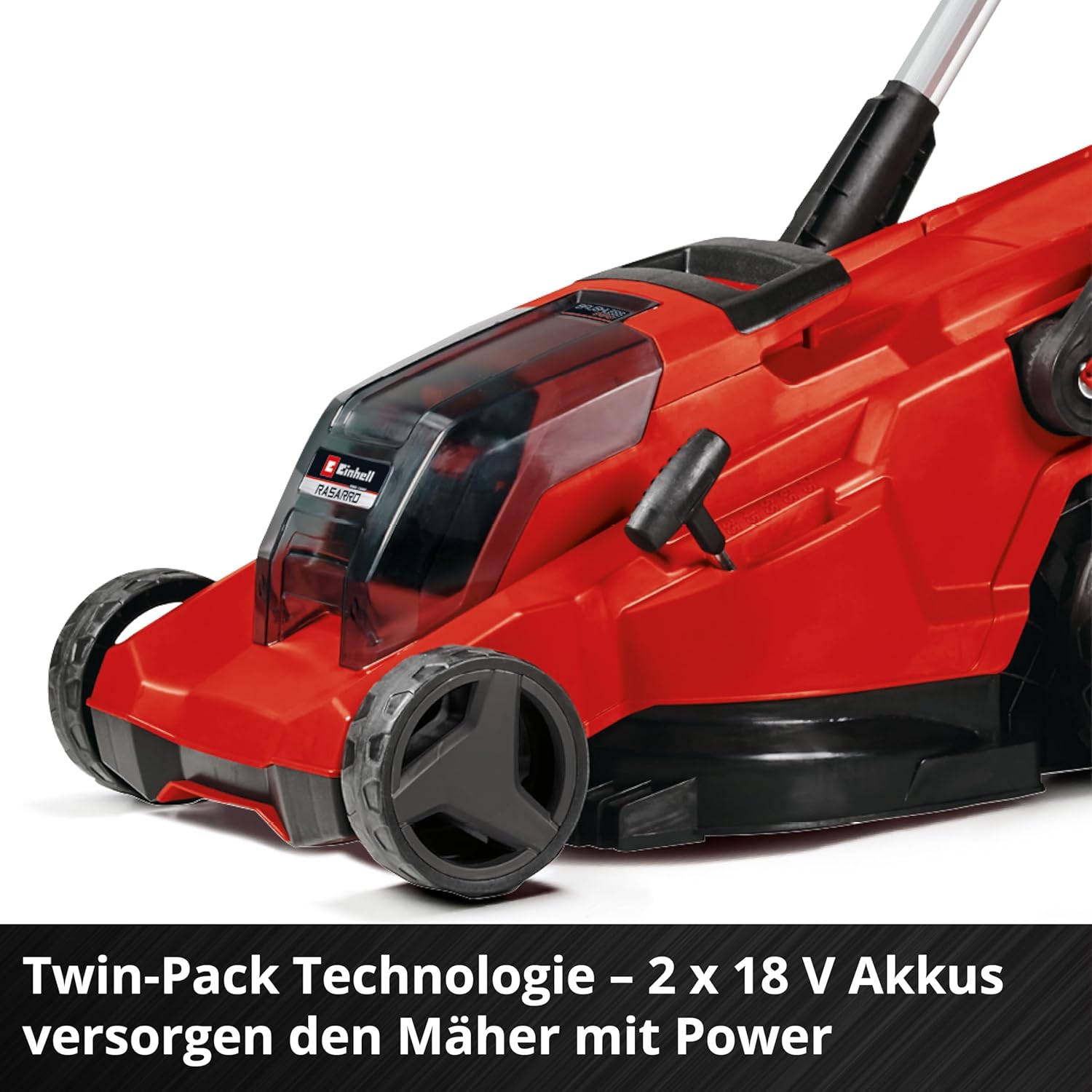 Einhell Akku-Rasenmäher GE-CM 43 Li M Kit Power X-Change (36V, 43 cm Schnittbreite, bis 600 m², Brushless, Mulch-Kit, 63L Fangkorb, 25-75 mm Schnitthöhe, inkl. 2x 4,0Ah + 2x Ladegerät) – Bild 11