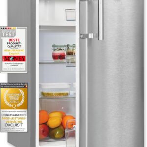 Exquisit Kühlschrank mit Gefrierfach, 120 Liter, 4-Sterne-Gefrierfach, Kühlschrank freistehend, KS516-4-H-010D weiss