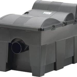 OASE 57377 Durchlauffilter BioSmart UVC 16000 geeignet für Teiche bis 16 m³, Filtersystem, Filterset inkl Filtermaterial und UVC Klärer, Schwarz