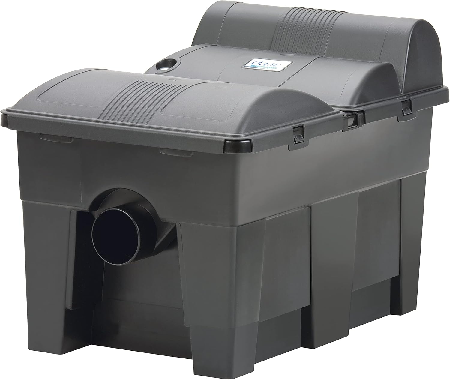 OASE 57377 Durchlauffilter BioSmart UVC 16000 geeignet für Teiche bis 16 m³, Filtersystem, Filterset inkl Filtermaterial und UVC Klärer, Schwarz