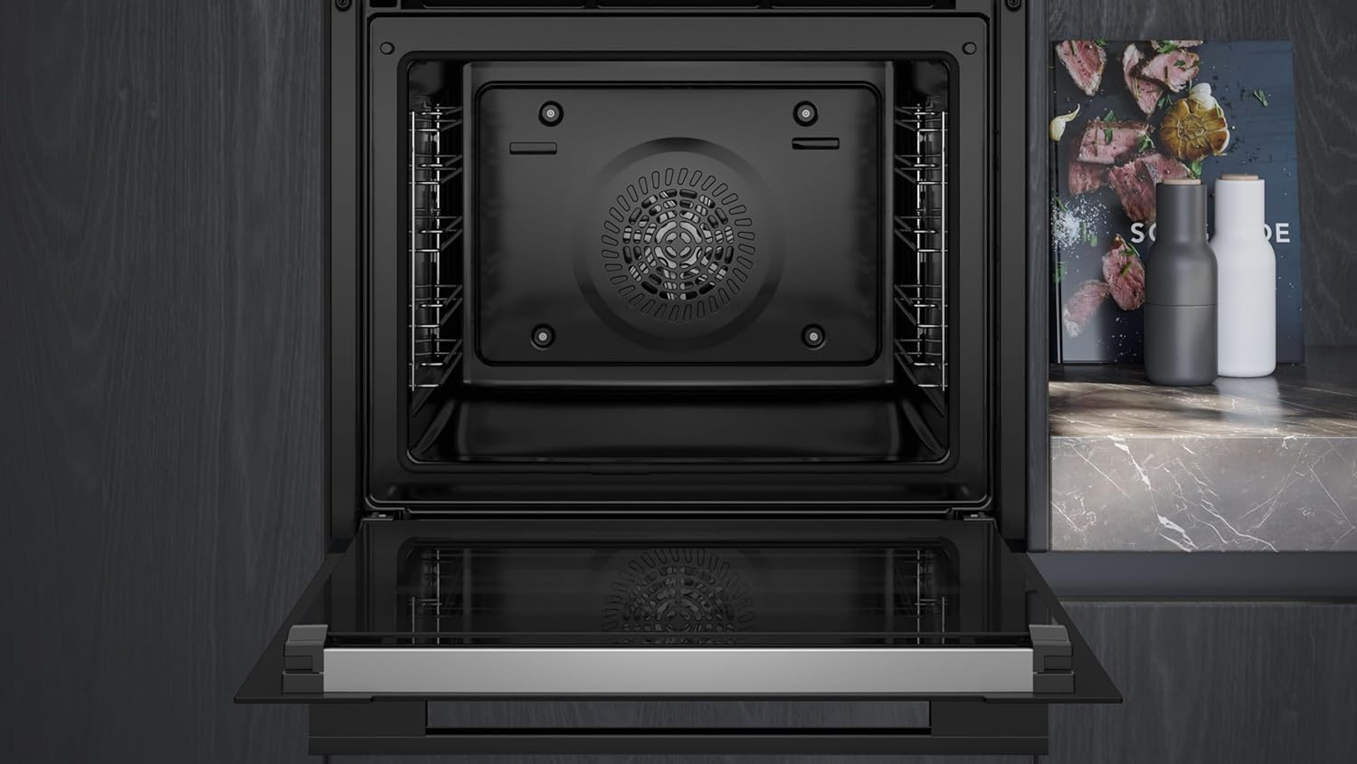 Siemens HB778G3B1,Q700 Smarter Einbau-Backofen, 60 x 60 cm, Made in Germany, Pyrolyse & Hydrolyse Selbstreinigung, Bratenthermometer, Air Fry, Backautomatik, Farbiger Touchscreen, 4D Heißluft, Schwarz – Bild 52