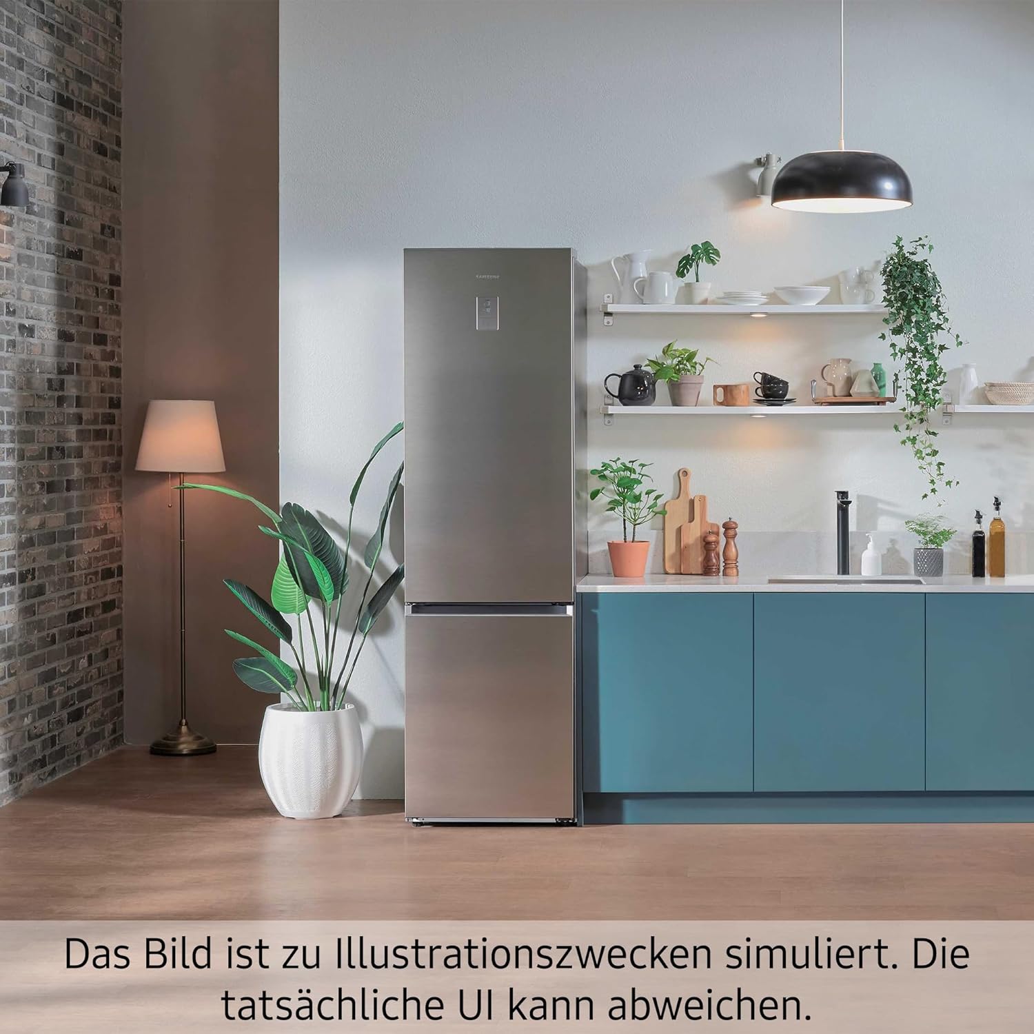 Kühl-Gefrier-Kombination, Kühlschrank mit Gefrierfach, 203 cm, 390 l Gesamtvolumen, 114 l Gefrierteil, AI Energy Mode, Edelstahl-Look, RL38C600CSA/EG – Bild 9