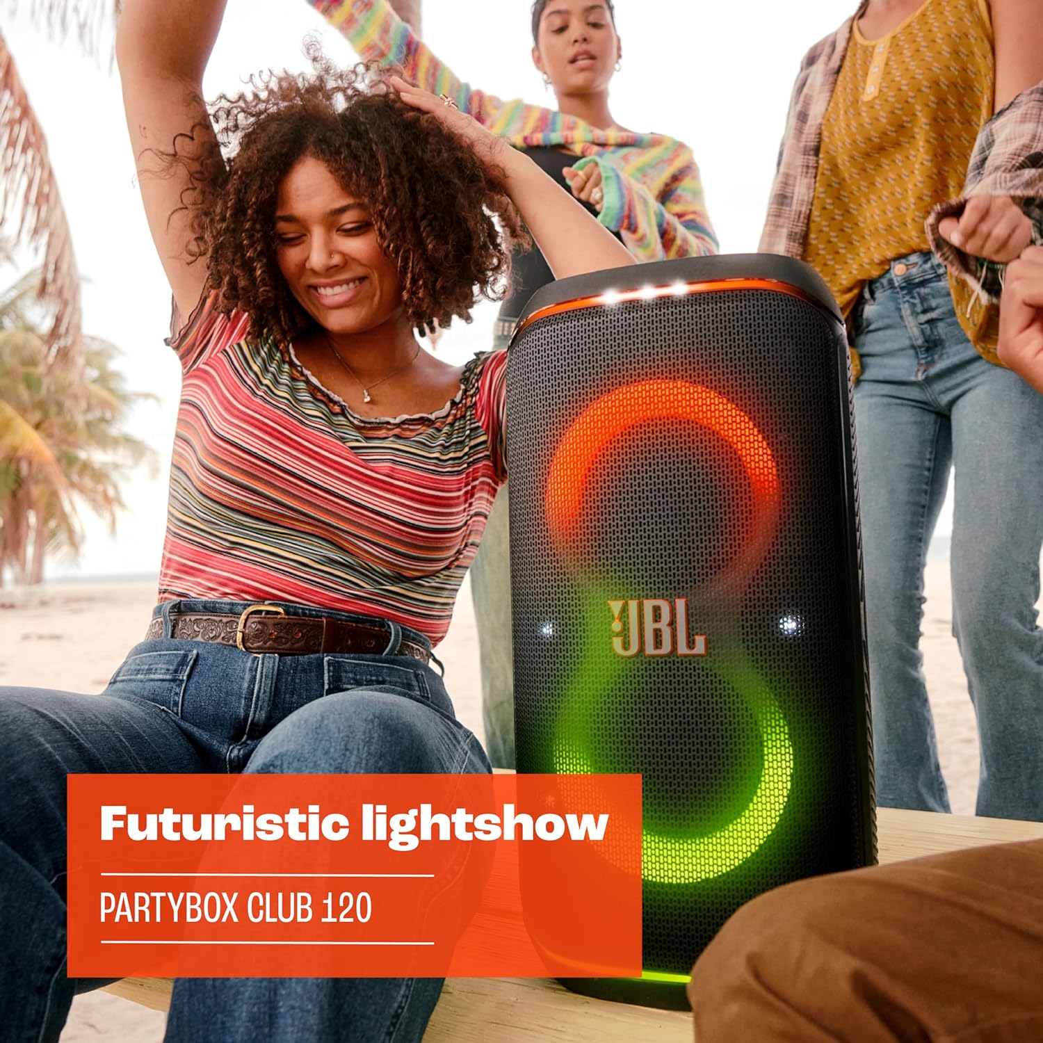 JBL Partybox Stage 120 in Schwarz – Tragbare Bluetooth-Lautsprecher-Box mit JBL Pro Sound, Lichtshow, KI-Sound-Boost und Teleskopgriff – 12 h Laufzeit – Bild 13