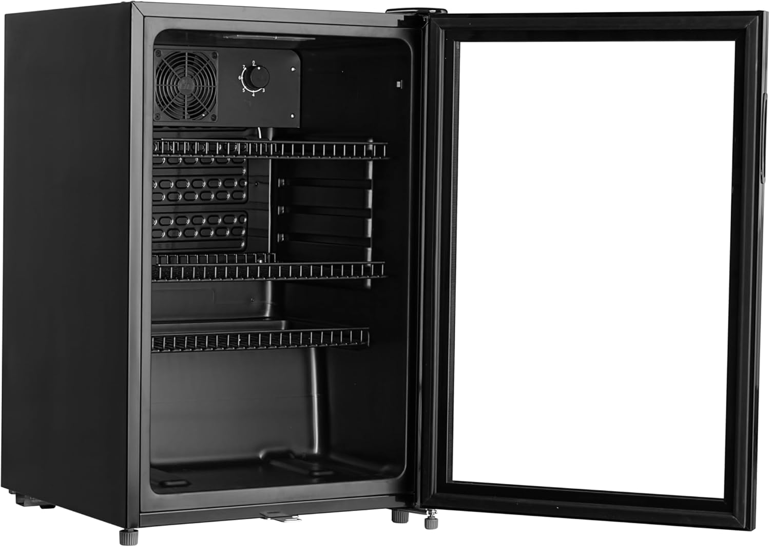 METRO Professional Mini-Kühlschrank GPC1088, 88 L, 1.052 kWh/24h, 3 Edelstahl-Drahtböden, schwarz – Bild 3