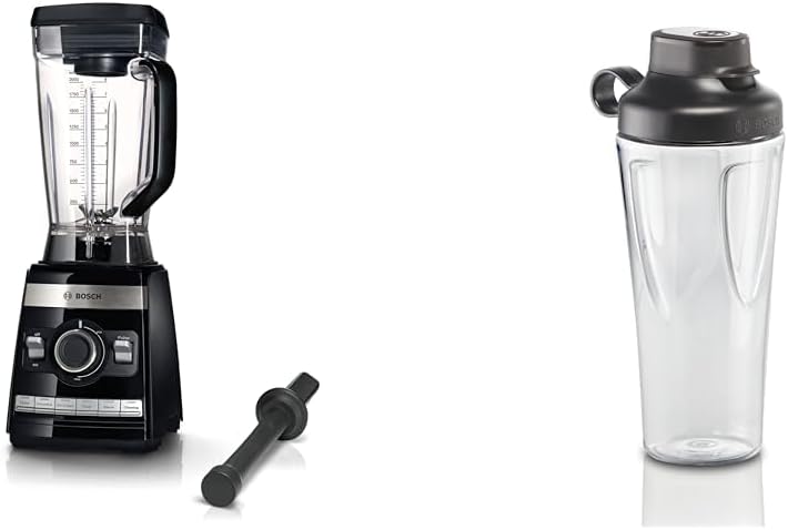 Bosch Standmixer VitaBoost MMBH6P6BDE, 6-Klingen-Edelstahlmesser, 2,5l Tritan-Mixbehälter, Stopfer, 6 Automatikprogramme, Rezeptbuch, BPA-frei, einfache Reinigung, 45,000 U/min, 1600 W, schwarz – Bild 4