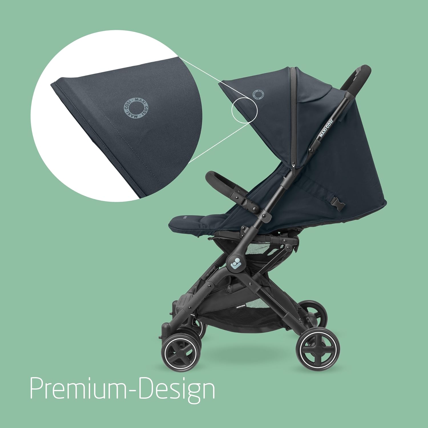 Maxi-Cosi Lara2 Baby Kinderwagen, 0–4 Jahre, 0–22 kg, federleichter, kompakter Buggy, 3 Liegepositionen, flache Liegeposition, klein zusammenklappbar, Schultergurt, Essential Graphite – Bild 6