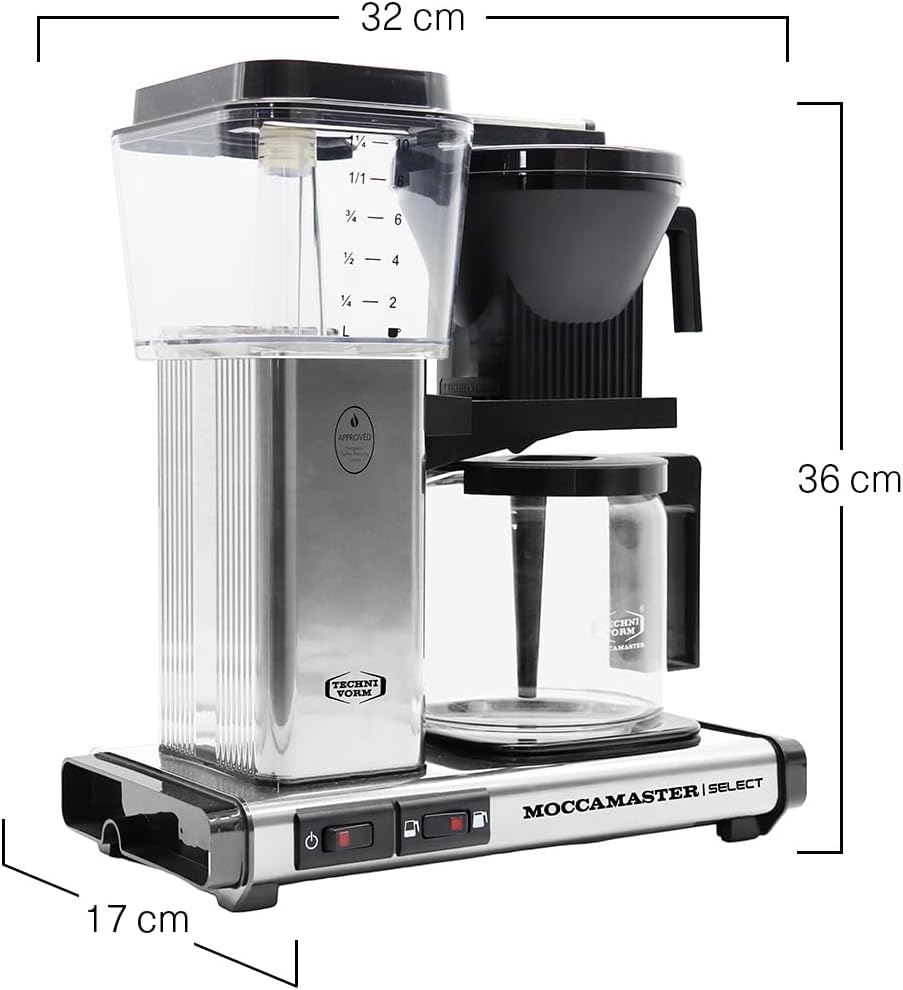 Moccamaster KBG Select, Kaffeemaschine, Retro Kaffeemaschine, Filterkaffee, Off-White, 1.25L – Bild 51