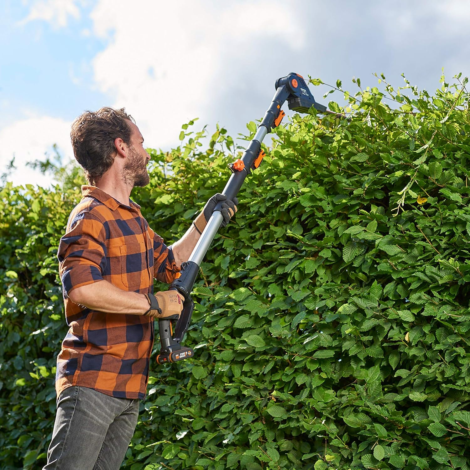 WORX WG252E.9 Akku Teleskop Heckenschere - 45cm Schnittbreite - 10-Fach Verstellbarer Teleskopstiel bis 3,20 Meter Hhe - PowerShare kompatibel - Ohne Akku & Ladegert – Bild 14
