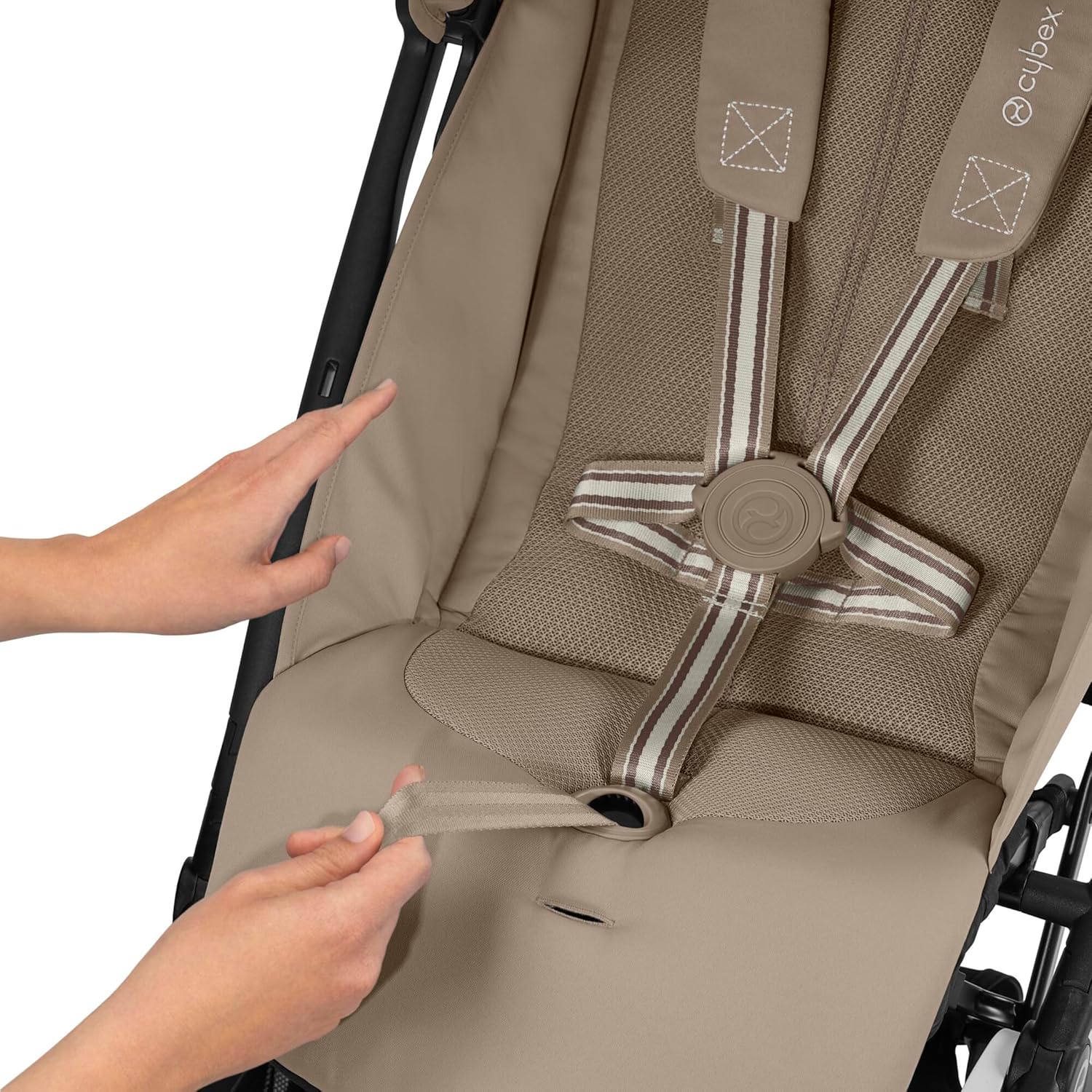 CYBEX Gold Kinderwagen Libelle mit One-Pull Harness, Von ca. 6 Monaten bis ca. 4 Jahre (max. 22 kg), Ultraleicht (nur 6 kg), Almond Beige (Beige mit taupefarbenem Rahmen) – Bild 14