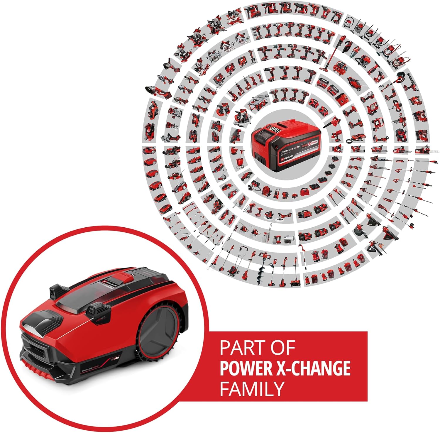 Einhell Akku-Rasenmäher GE-CM 43 Li M Kit Power X-Change (36V, 43 cm Schnittbreite, bis 600 m², Brushless, Mulch-Kit, 63L Fangkorb, 25-75 mm Schnitthöhe, inkl. 2x 4,0Ah + 2x Ladegerät) – Bild 25