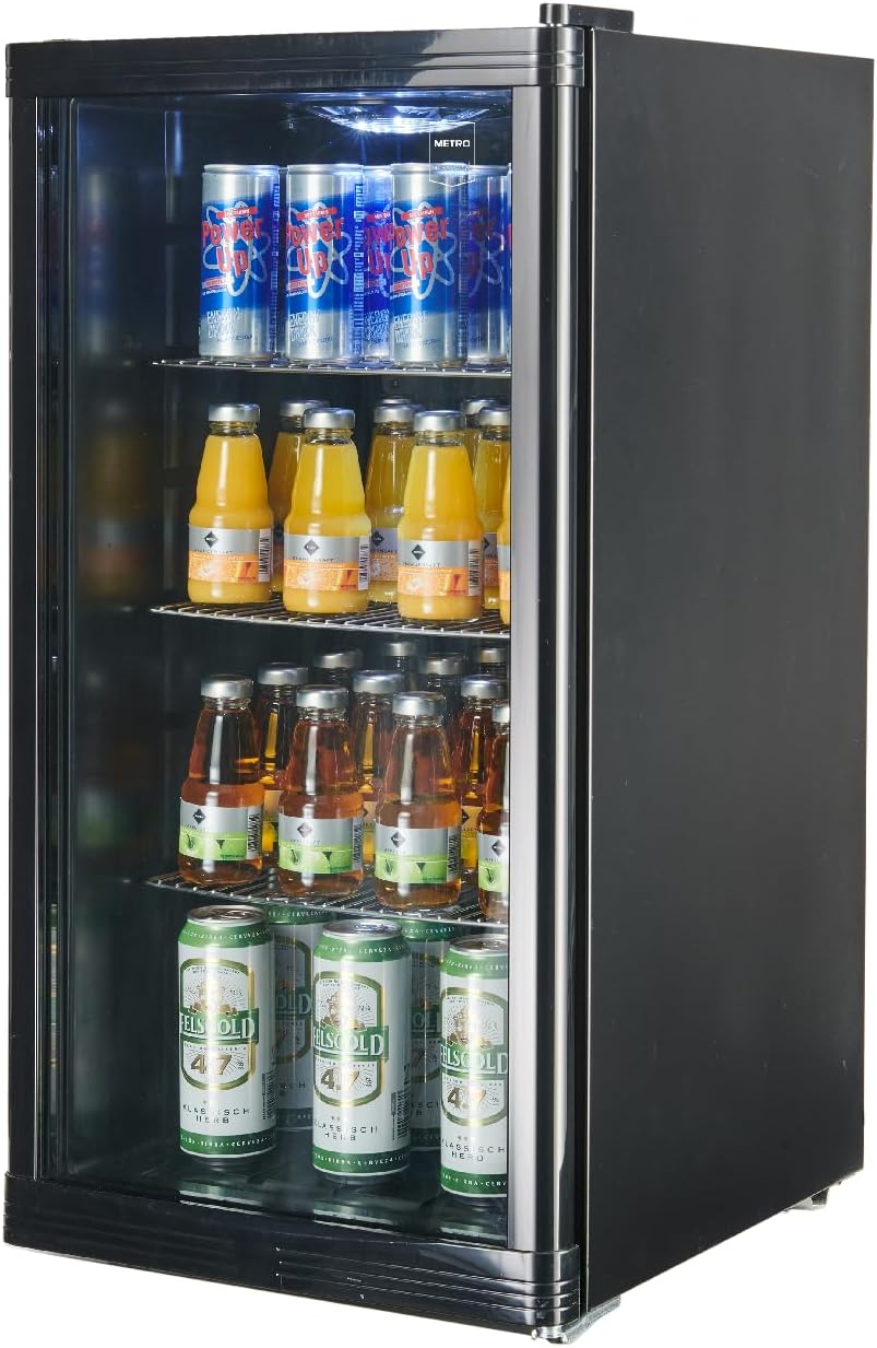 METRO Professional Mini-Kühlschrank GPC1088, 88 L, 1.052 kWh/24h, 3 Edelstahl-Drahtböden, schwarz – Bild 19