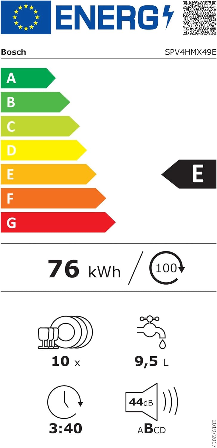 Bosch SPV2IKX10E Serie 2 Smarter Geschirrspüler vollintegriert, 45 cm breit, Besteckkorb, Extra Trocknen auf Knopfdruck, InfoLight roter Lichtpunkt am Boden, AquaStop Schutz gegen Wasserschäden, Weiß – Bild 61