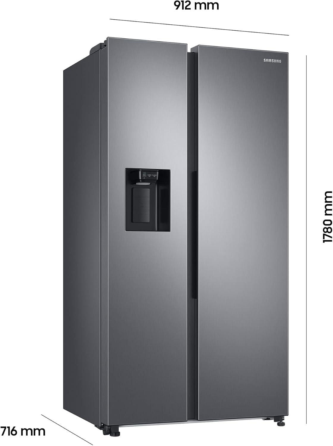Samsung Side-by-Side-Kühlschrank mit Gefrierfach, 178 cm, 635 l, AI Energy Mode, Wasser- und Eisspender, No Frost+, Premium Black Steel, RS6GA854CB1/EG – Bild 5