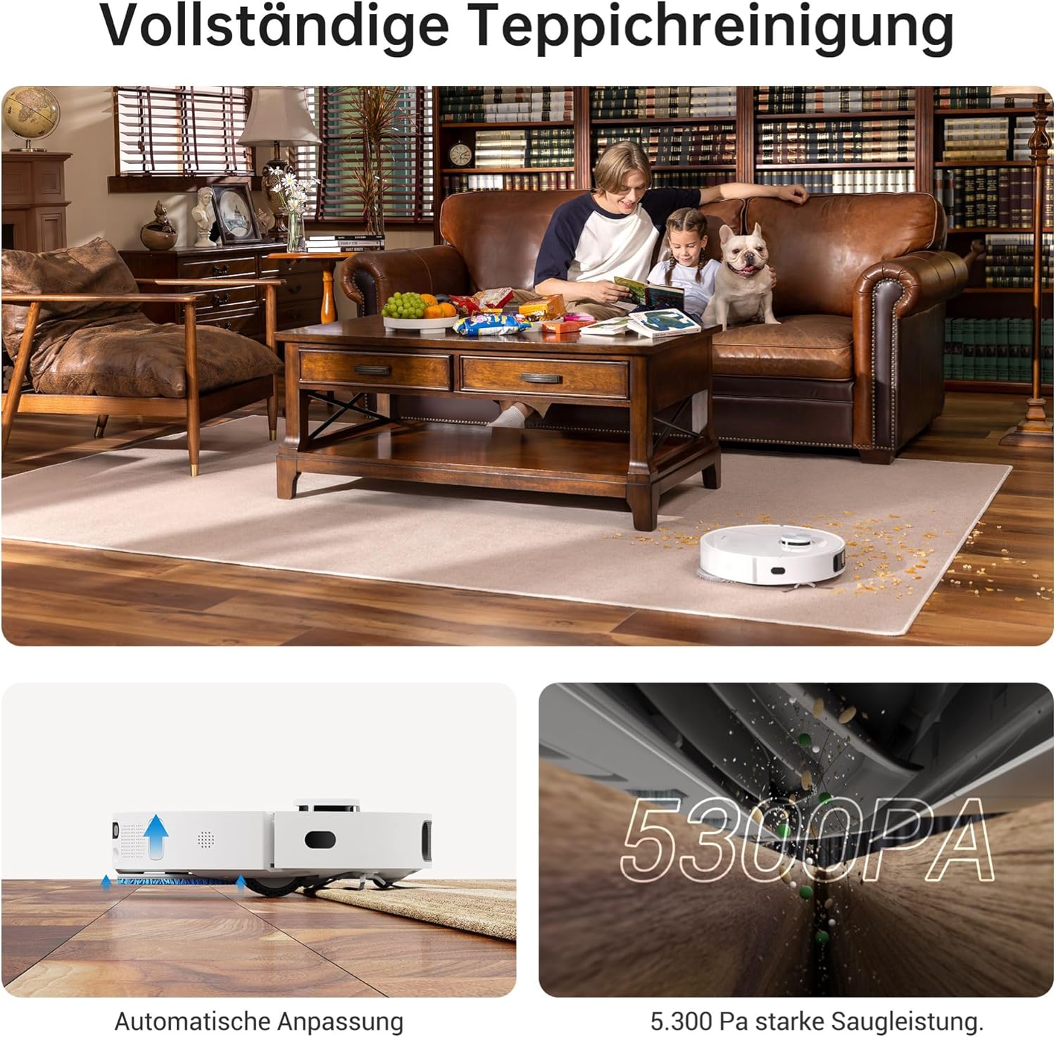 dreame L10s Pro Ultra Heat Roboter Staubsauger mit Automatische Moppreinigung mit heiem Wasser, Moppverlngerung, 7.000 Pa Saugkraft, Doppelte Mopp- und Bodenreinigung, Teppicherkennung – Bild 23