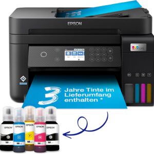 Epson EcoTank ET-4800 A4-Multifunktions-Wi-Fi-Tintentankdrucker, mit einem im Lieferumfang enthaltenen Vorrat an Tinten bis zu 3 Jahren