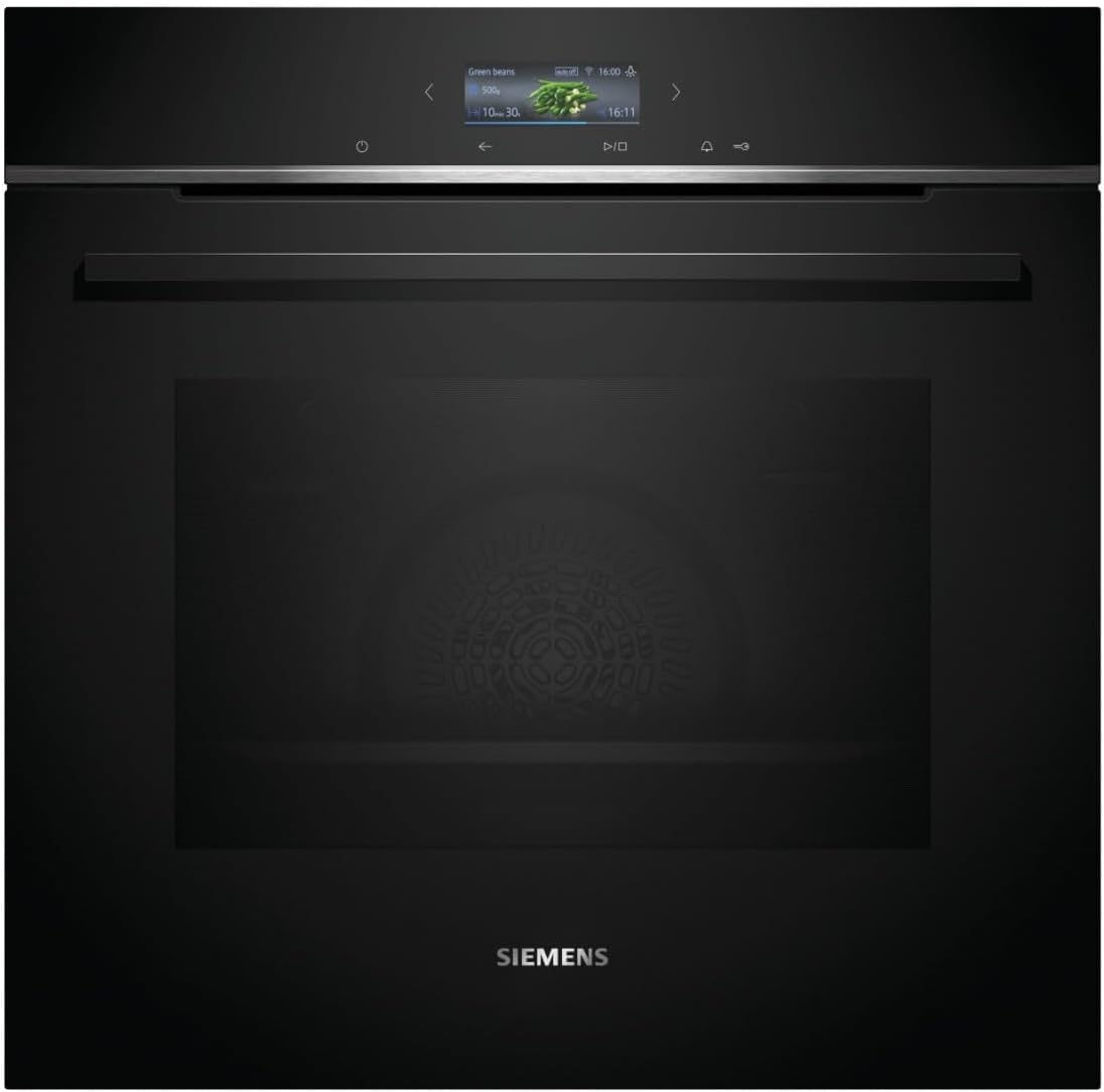 Siemens HB778G3B1,Q700 Smarter Einbau-Backofen, 60 x 60 cm, Made in Germany, Pyrolyse & Hydrolyse Selbstreinigung, Bratenthermometer, Air Fry, Backautomatik, Farbiger Touchscreen, 4D Heißluft, Schwarz – Bild 9